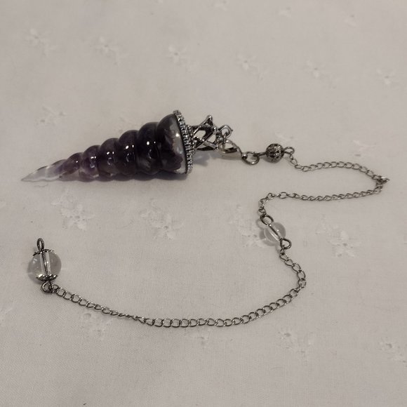 Amethyst Spiral Pendulum - Picture 4 of 5